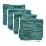Muslin Burp Cloths 4 Pack Large 20" by 10" 100% Cotton 6 Layers Extra Absorbent and Soft by Synrroe - Image 2